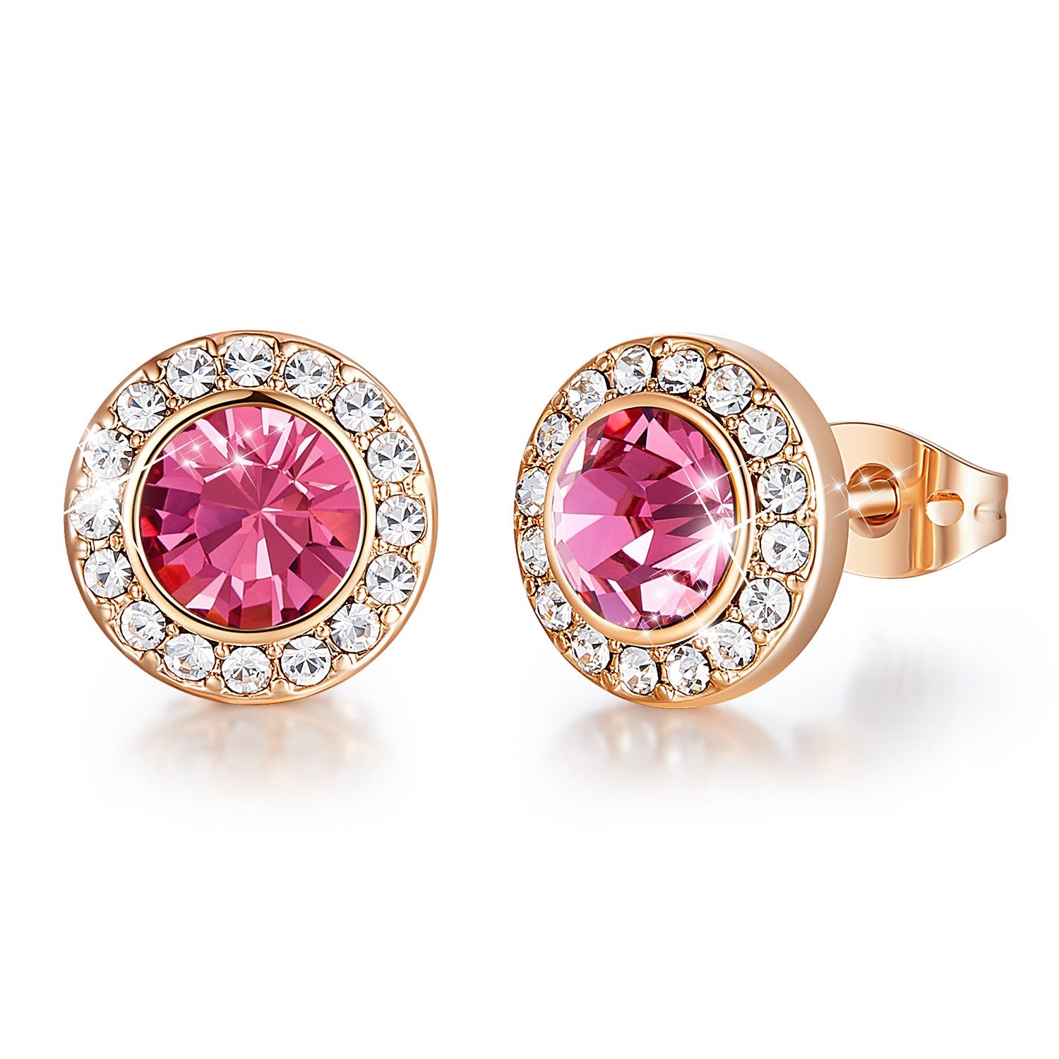 Pink diamond earrings