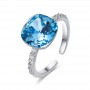 Sea blue crystal ring.