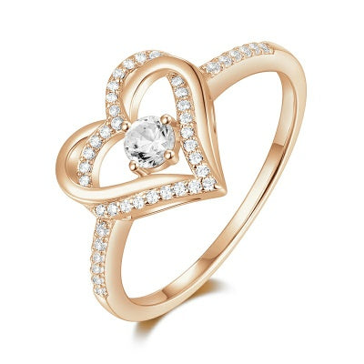 Blue heart stone ring