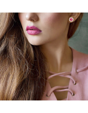 Pink diamond earrings