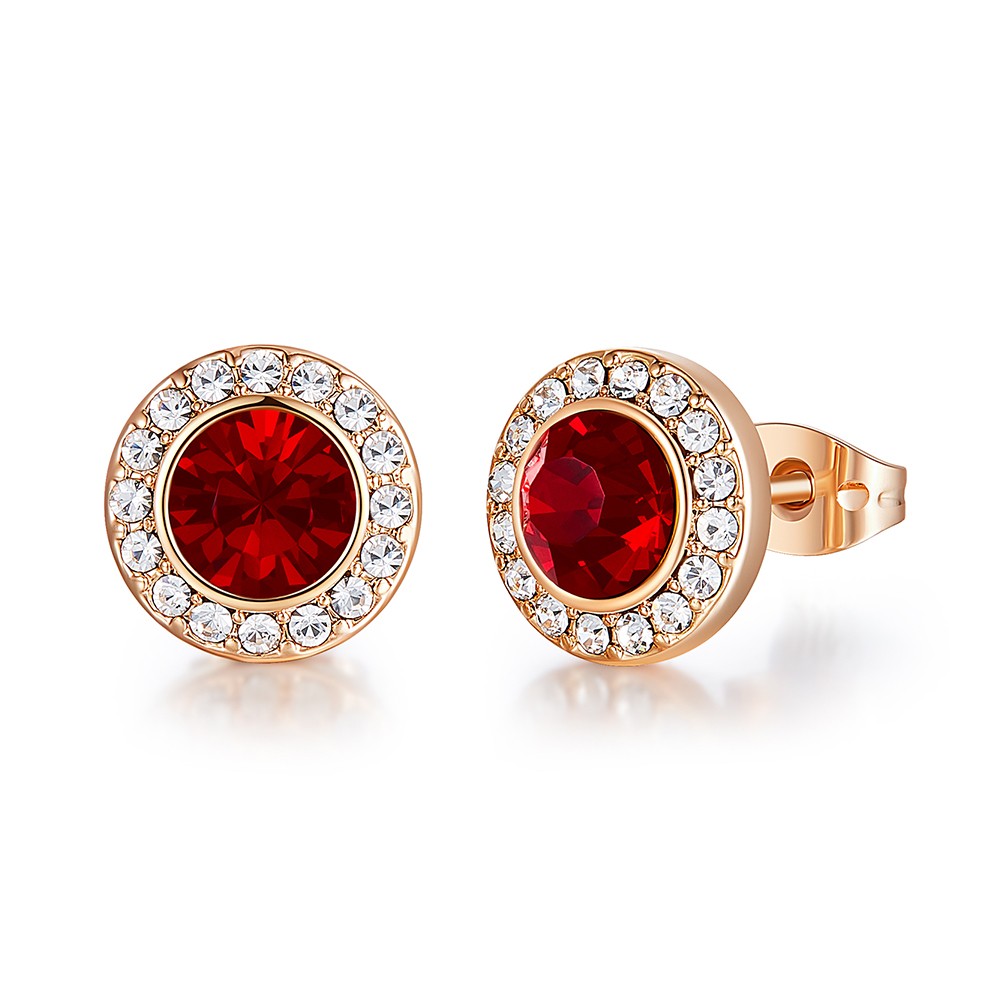 Red diamond earrings