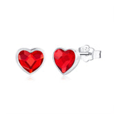 Red heart earrings