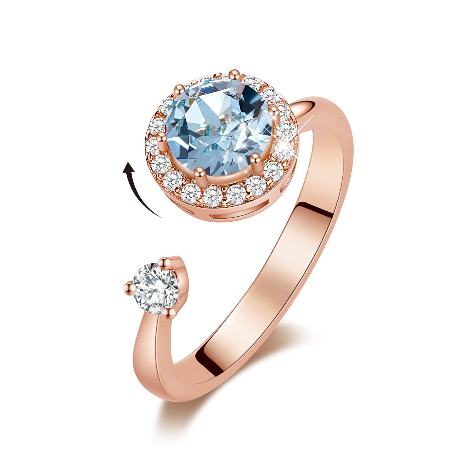 Blue fidget ring