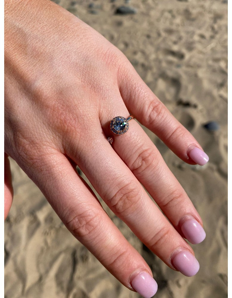 Blue fidget ring